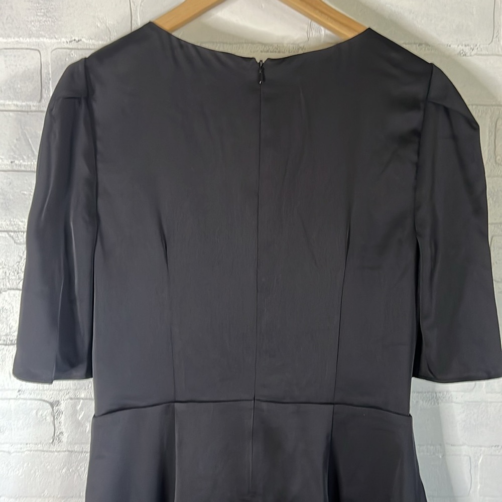 Theia Black Midi cocktail Dress - Picture 10 of 15